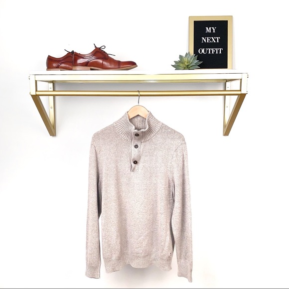 American Eagle Athletic Fit Mock Neck Zip Pullover - Picture 1 of 9